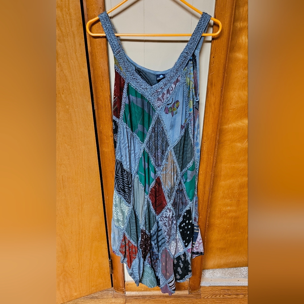 Advance Apparels Boho Hippie Patchwork Diamond Ma… - image 1